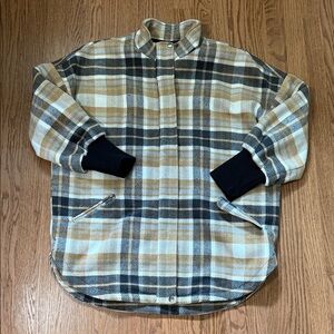 Woman’s fall plaid jacket